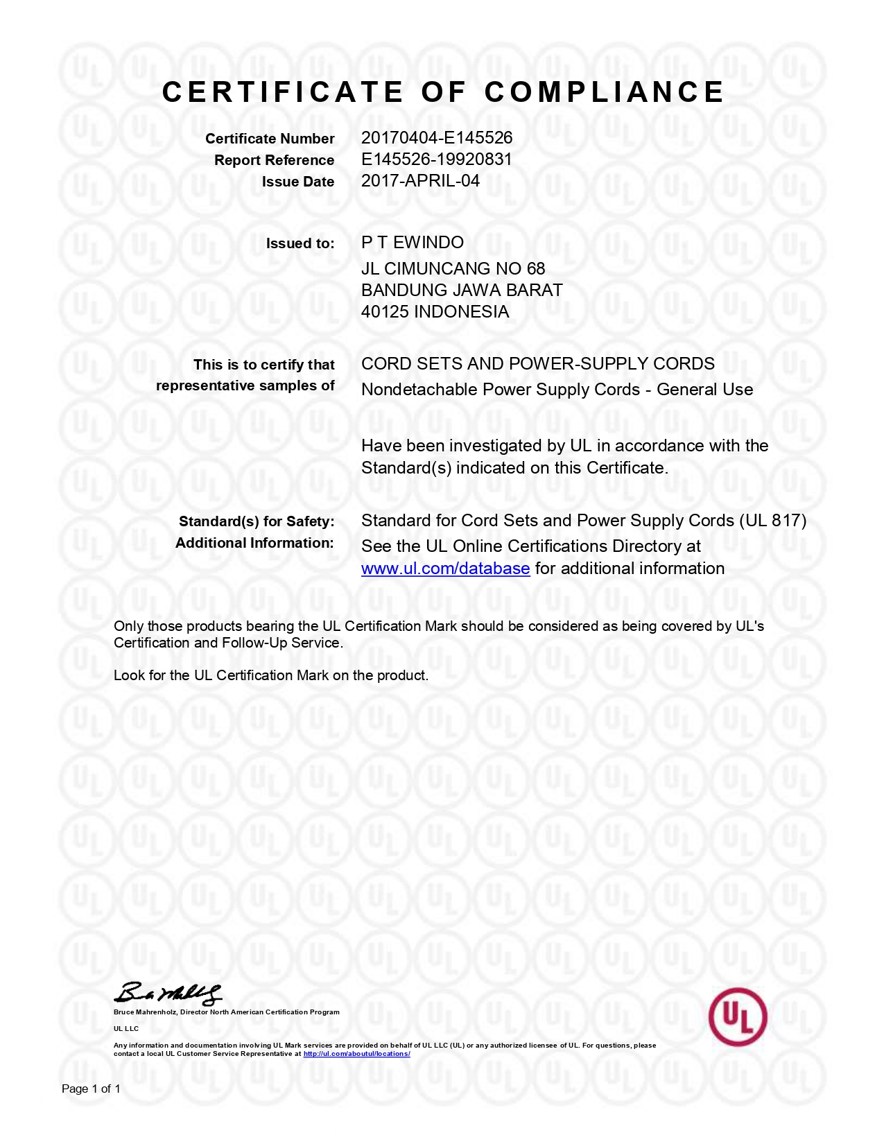 Certificate